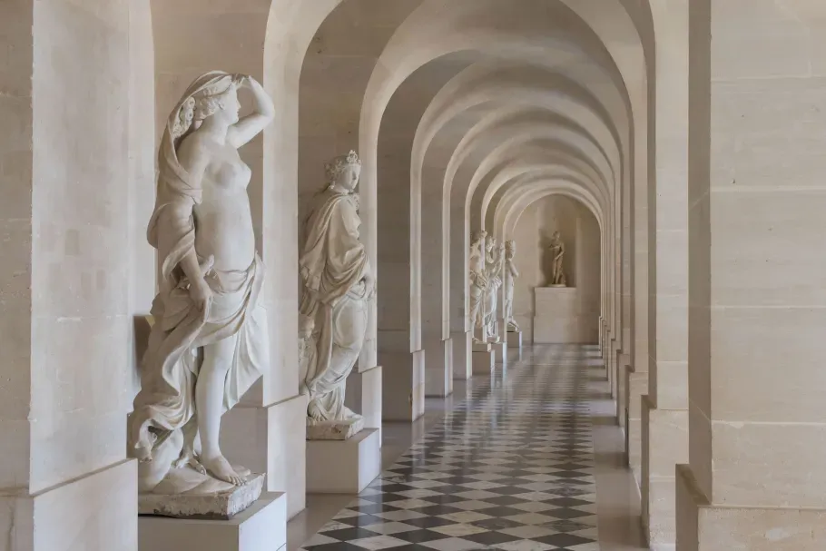 Palace of Versailles wedding venue the Lower Gallery set for an event
