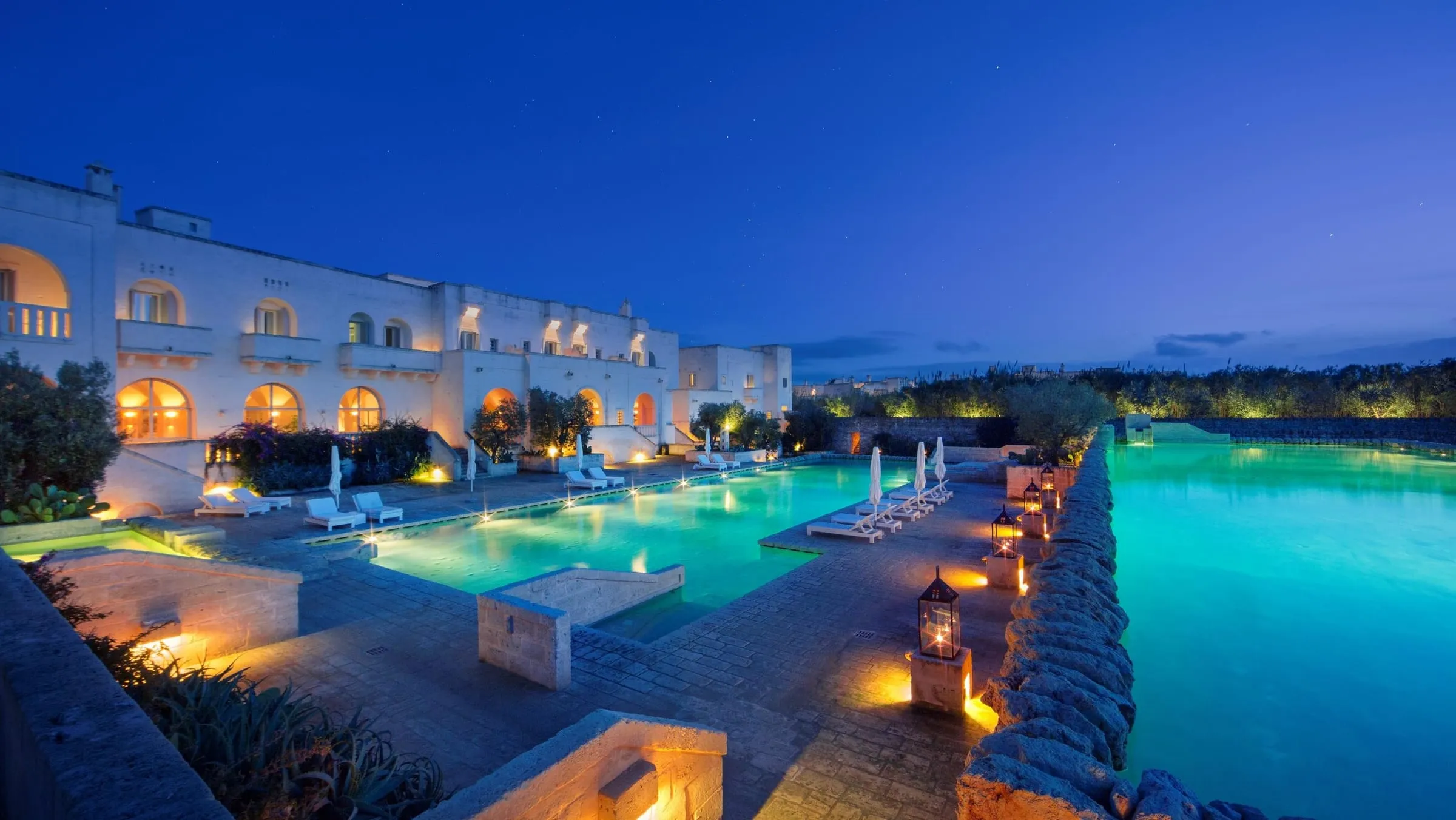 Borgo Egnazia wedding pool party space