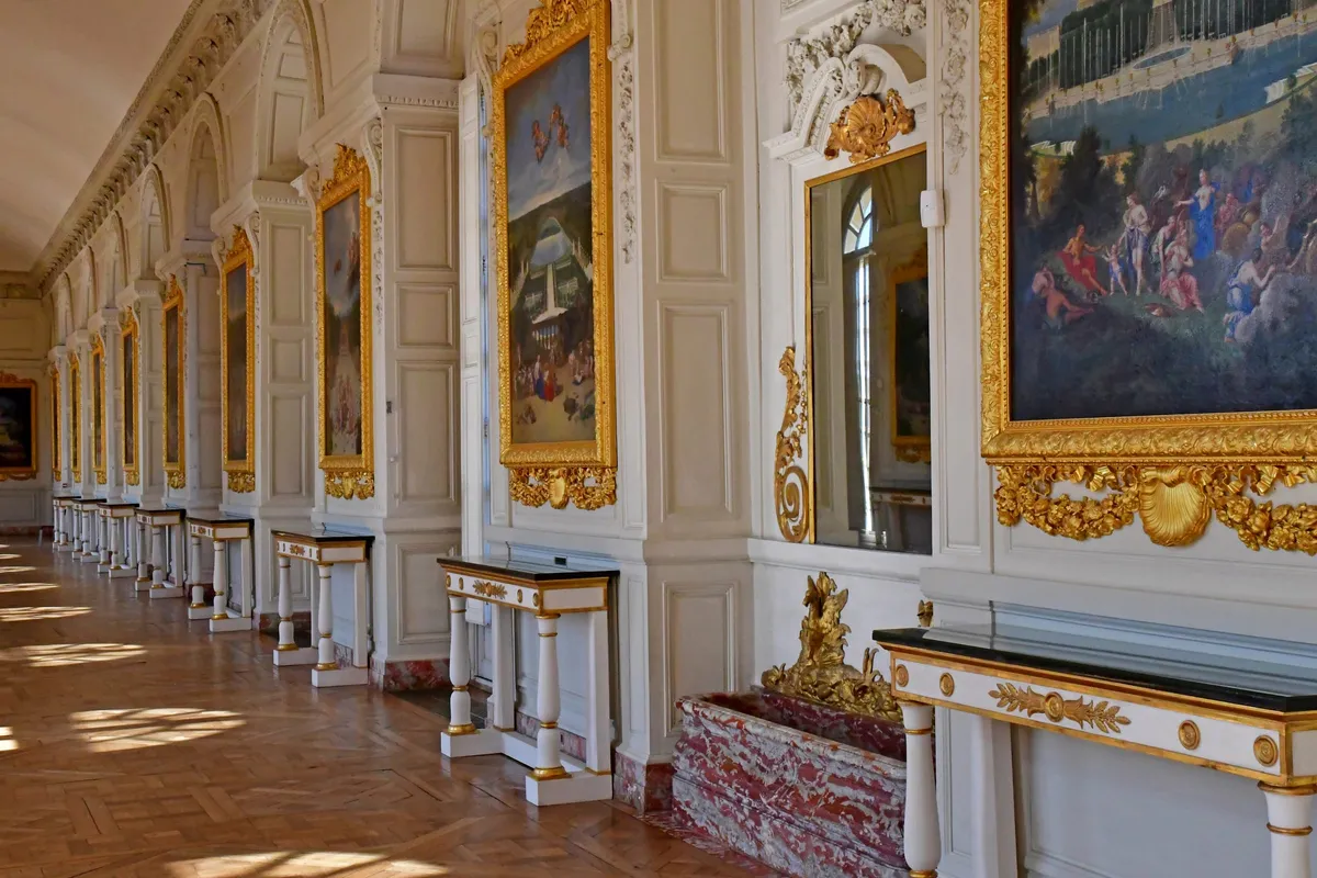 Palace of Versailles wedding venue the Cotelle Gallery paintings by Jean Cotelle