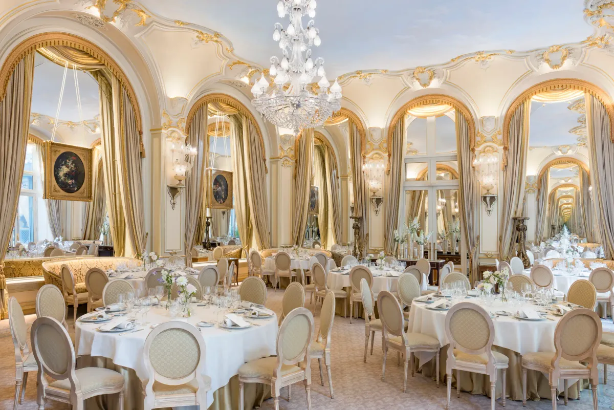 Ritz Paris wedding reception in the mirrored Salon Marie-Louise