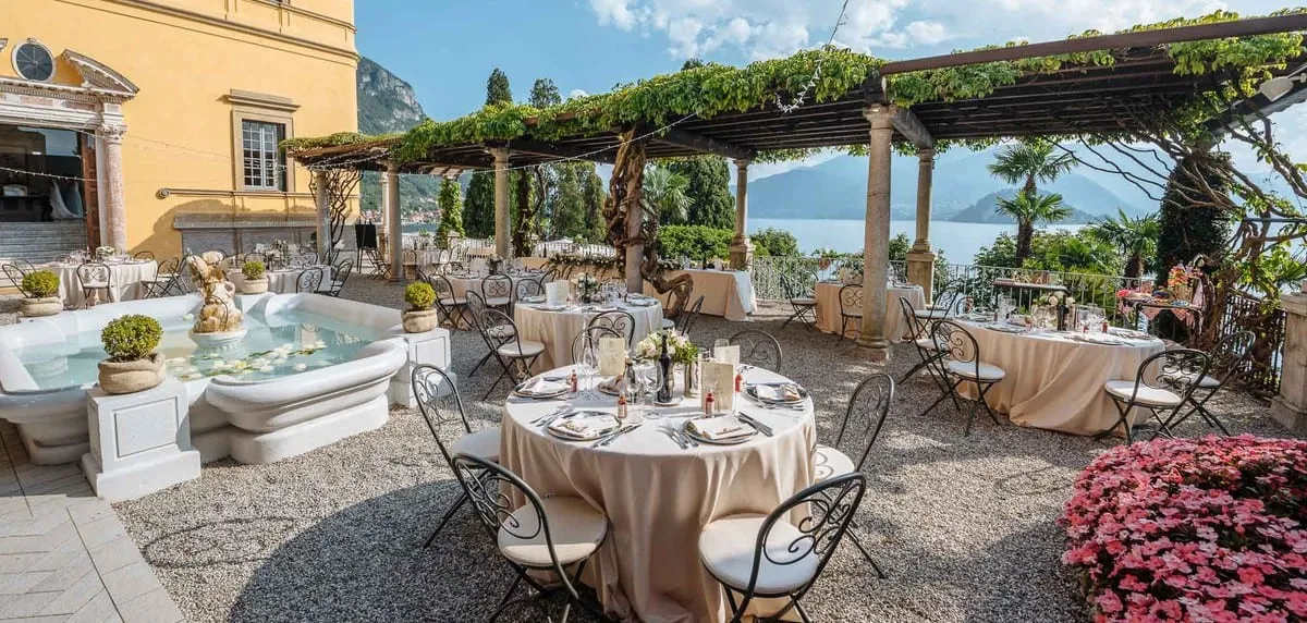 Villa Cipressi Como wedding lake