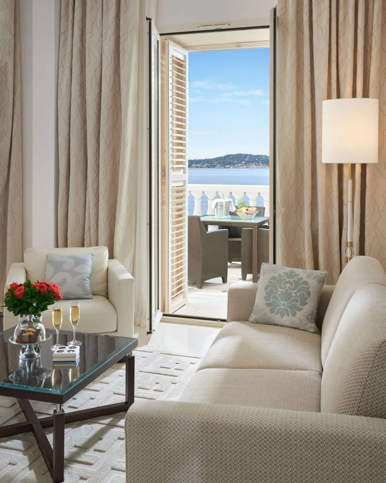 Cap Estel wedding accommodation suite with sea view terrace