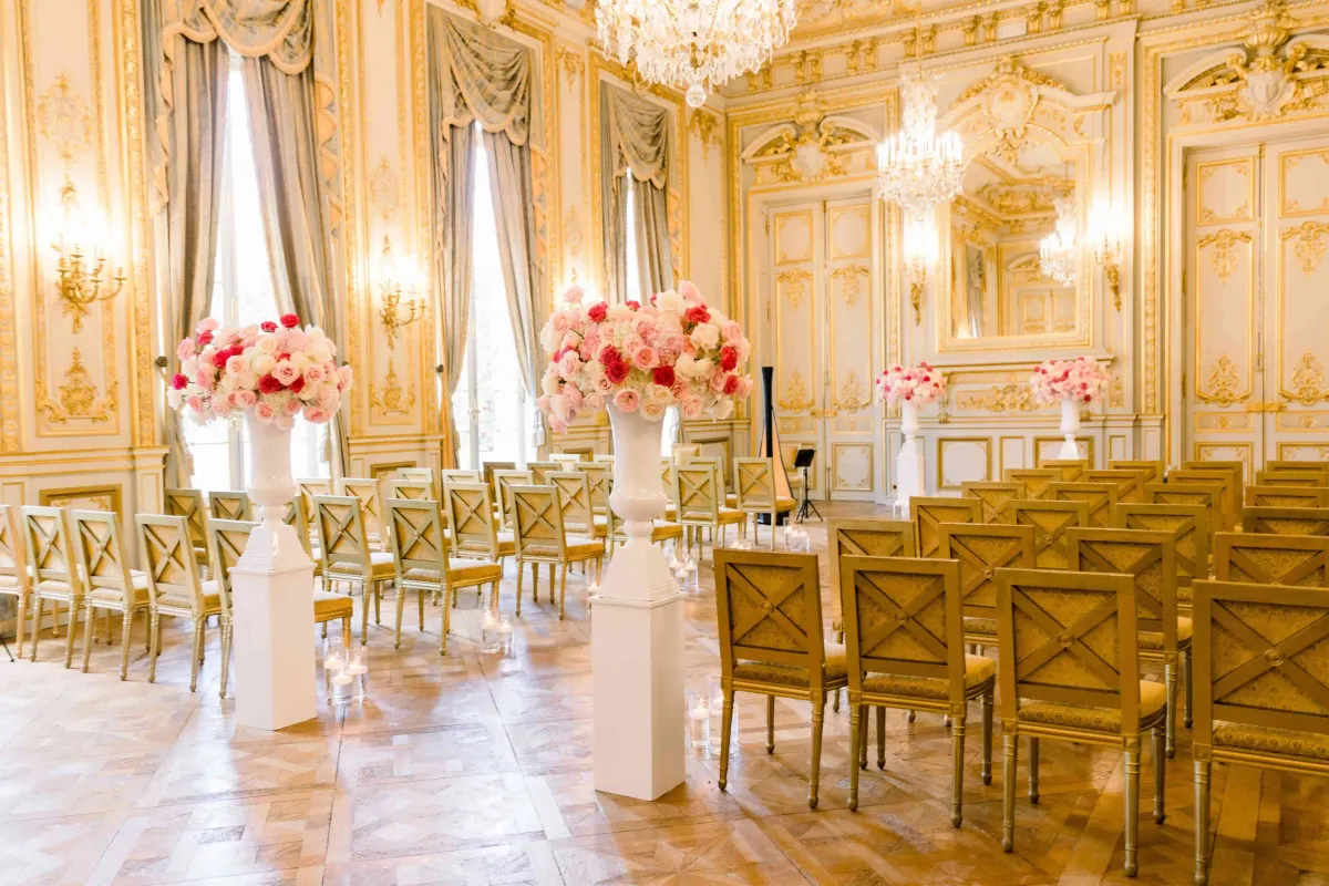 Shangri-La Paris wedding ceremony in the Grand Salon