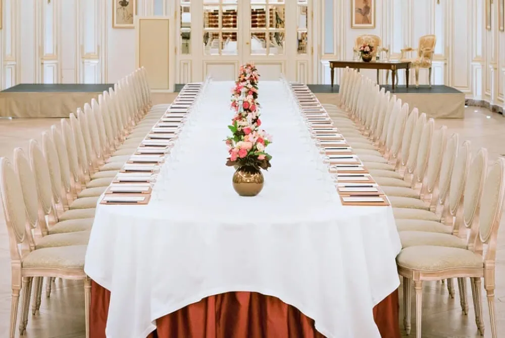 Ritz Paris wedding long table in the Salon Vendome