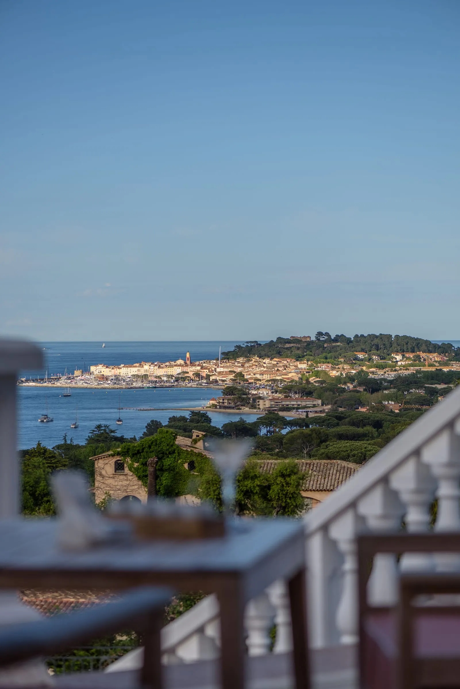 Villa Belrose wedding venue balcony view of Saint-Tropez