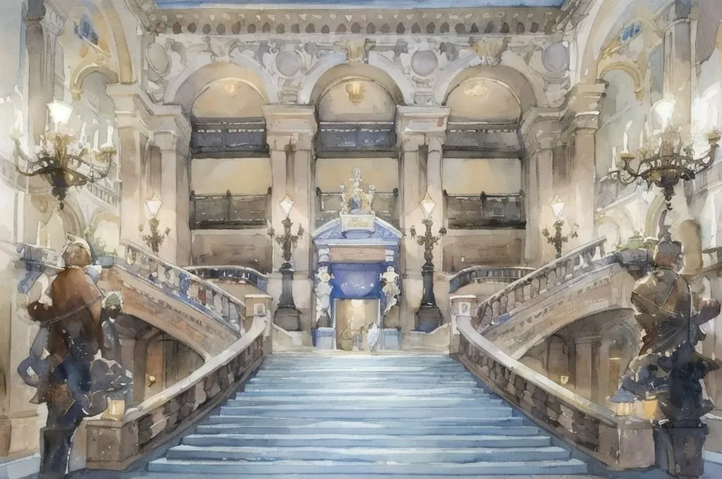 Opera Garnier wedding ceremony space on the staircase