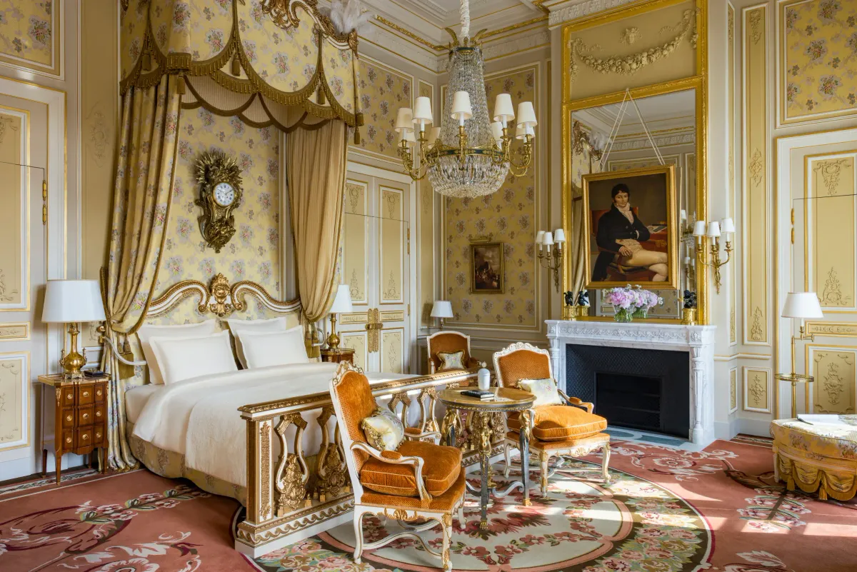 Ritz Paris wedding accommodation the Suite Imperiale bedroom