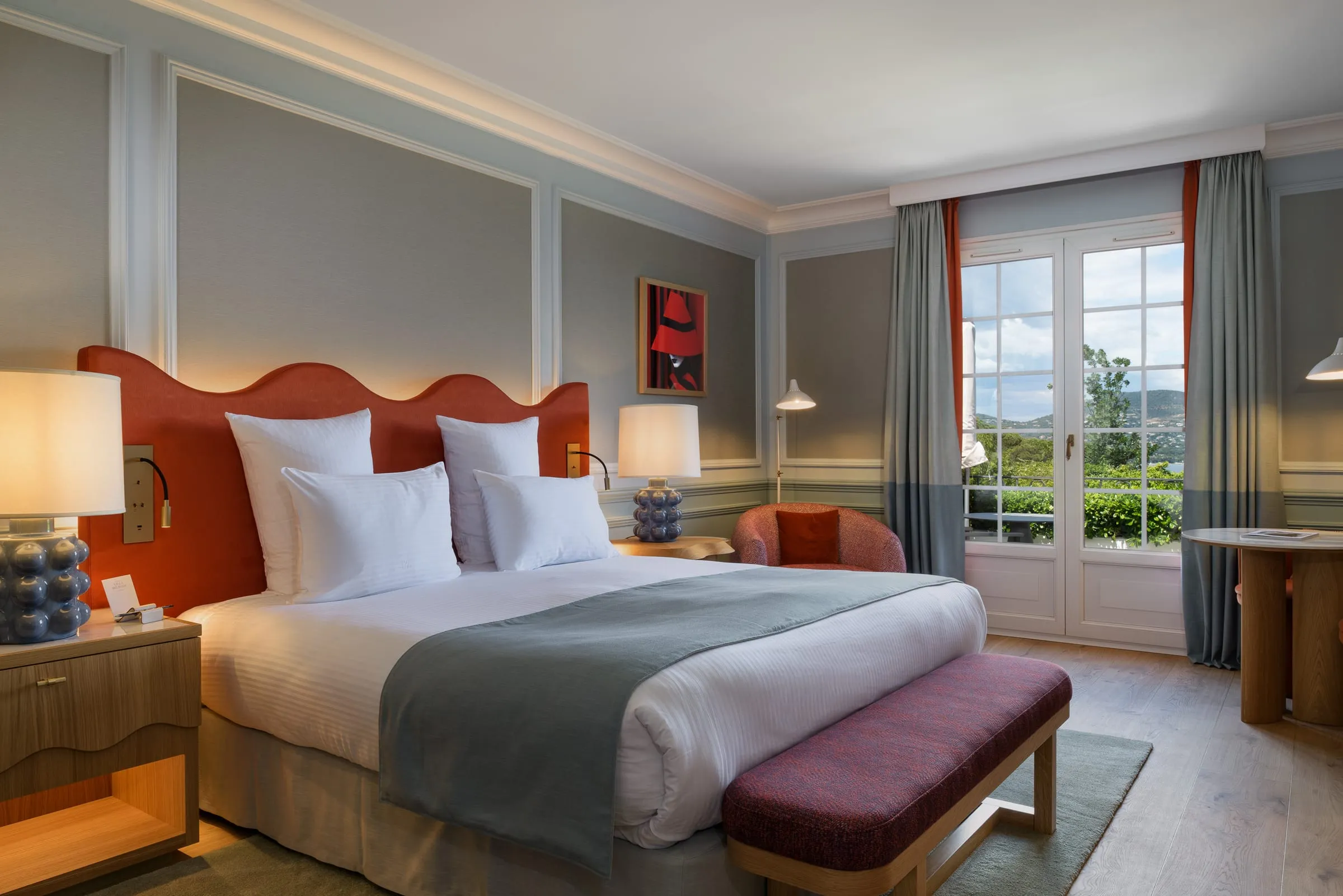 Villa Belrose wedding accommodation bedroom