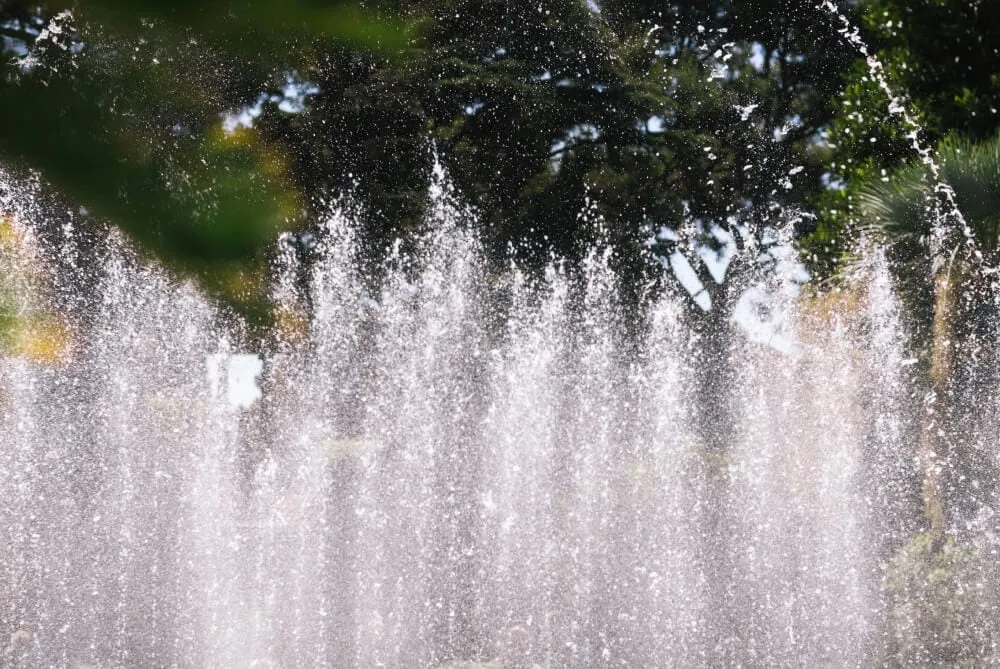 Villa Ephrussi de Rothschild wedding garden fountains in close up