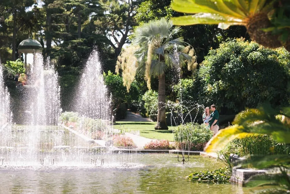 Villa Ephrussi de Rothschild wedding musical fountain show in the French garden