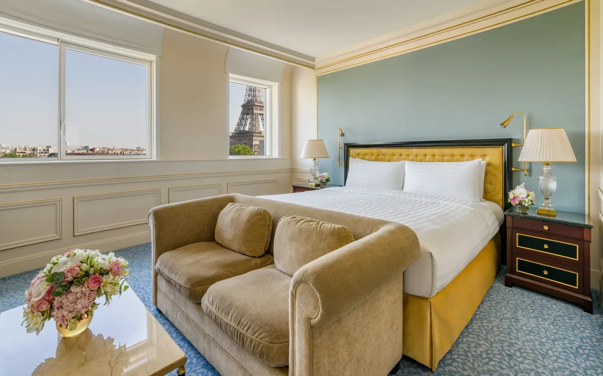 Shangri-La Paris wedding accommodation a Terrace Eiffel View Room