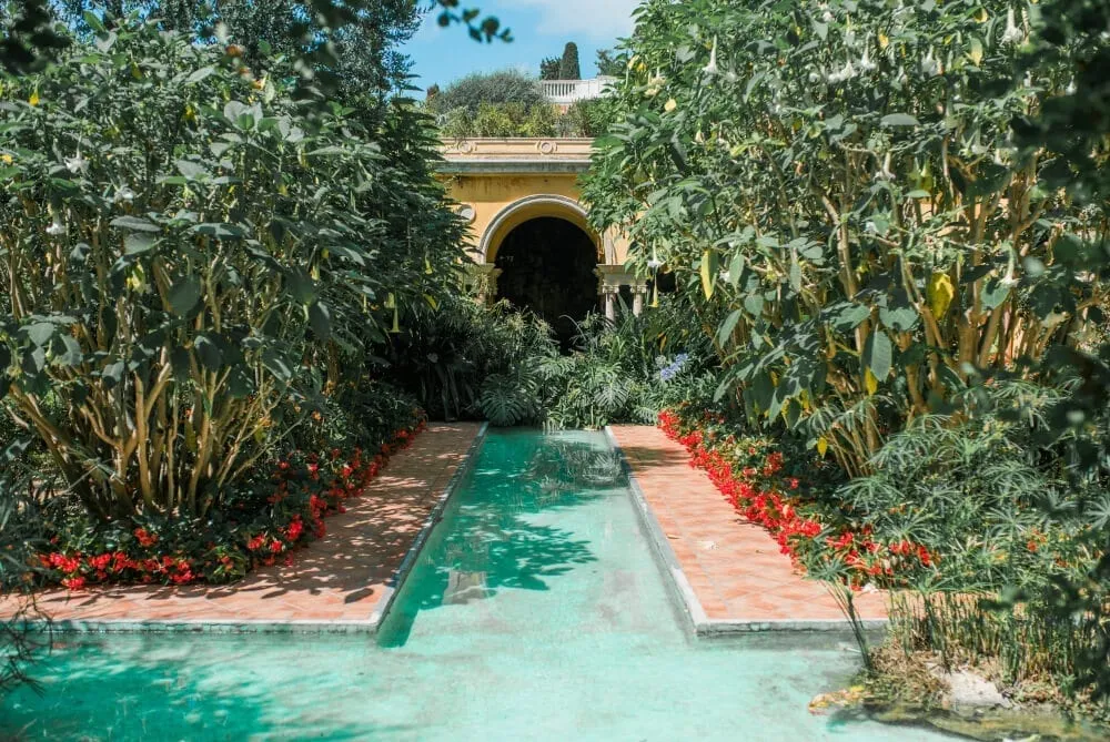 Villa Ephrussi de Rothschild wedding Spanish garden water channel