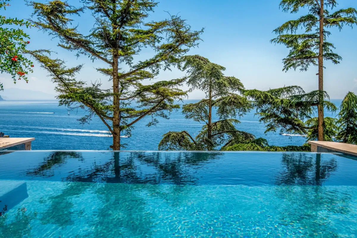 borgo santandrea infinity pool wedding