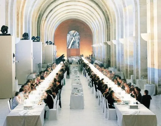 Palace of Versailles wedding dinner inside the Orangery