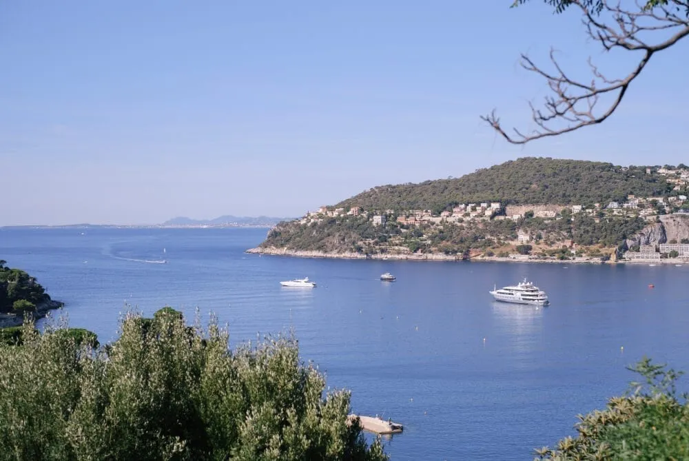 Villa Ephrussi de Rothschild wedding view over Villefranche bay