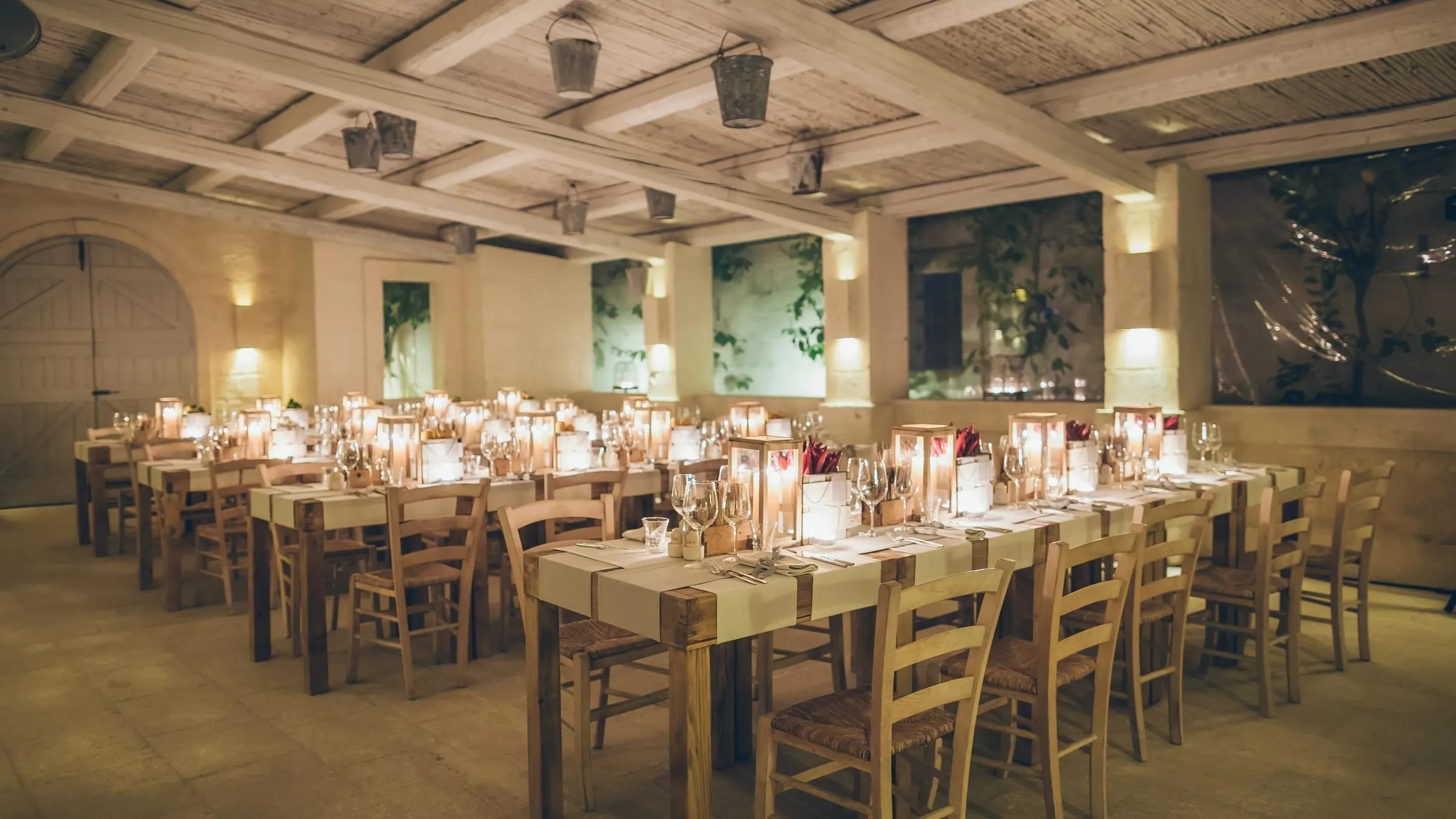 Borgo Egnazia wedding reception dinner indoors