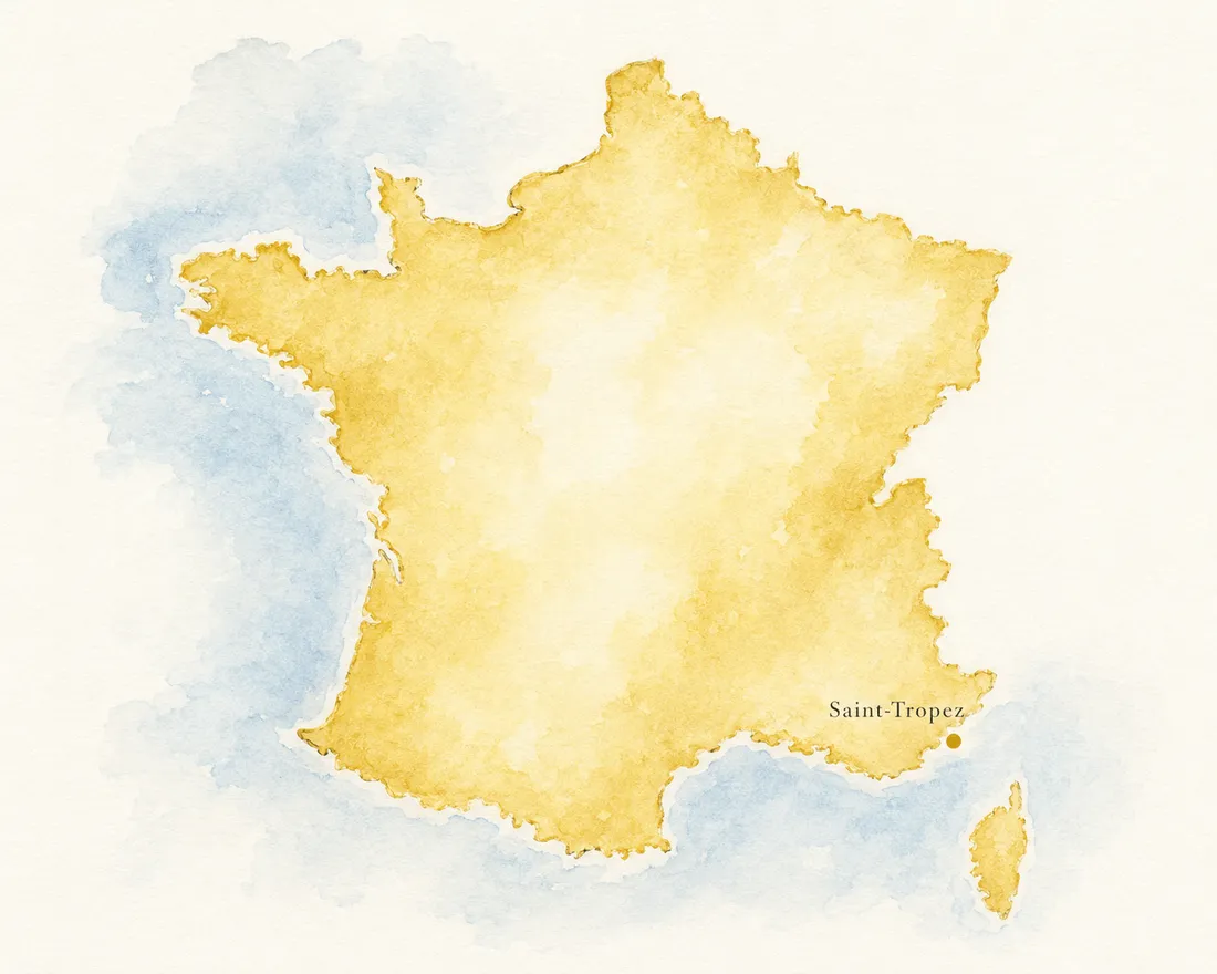 Saint-Tropez wedding location map