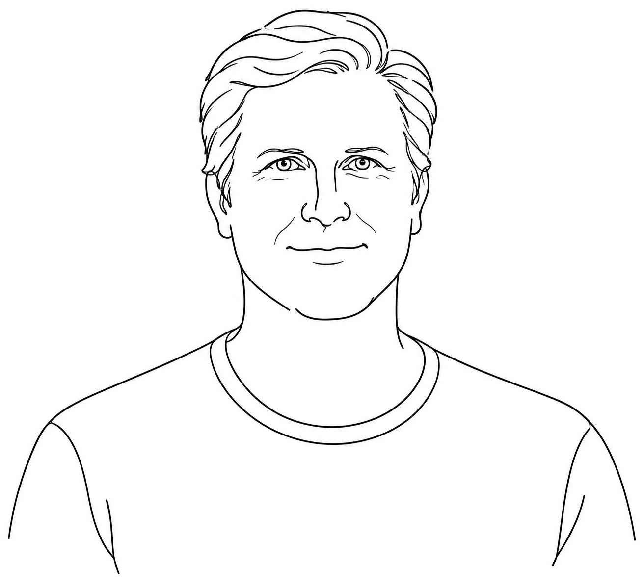 Line drawing of James