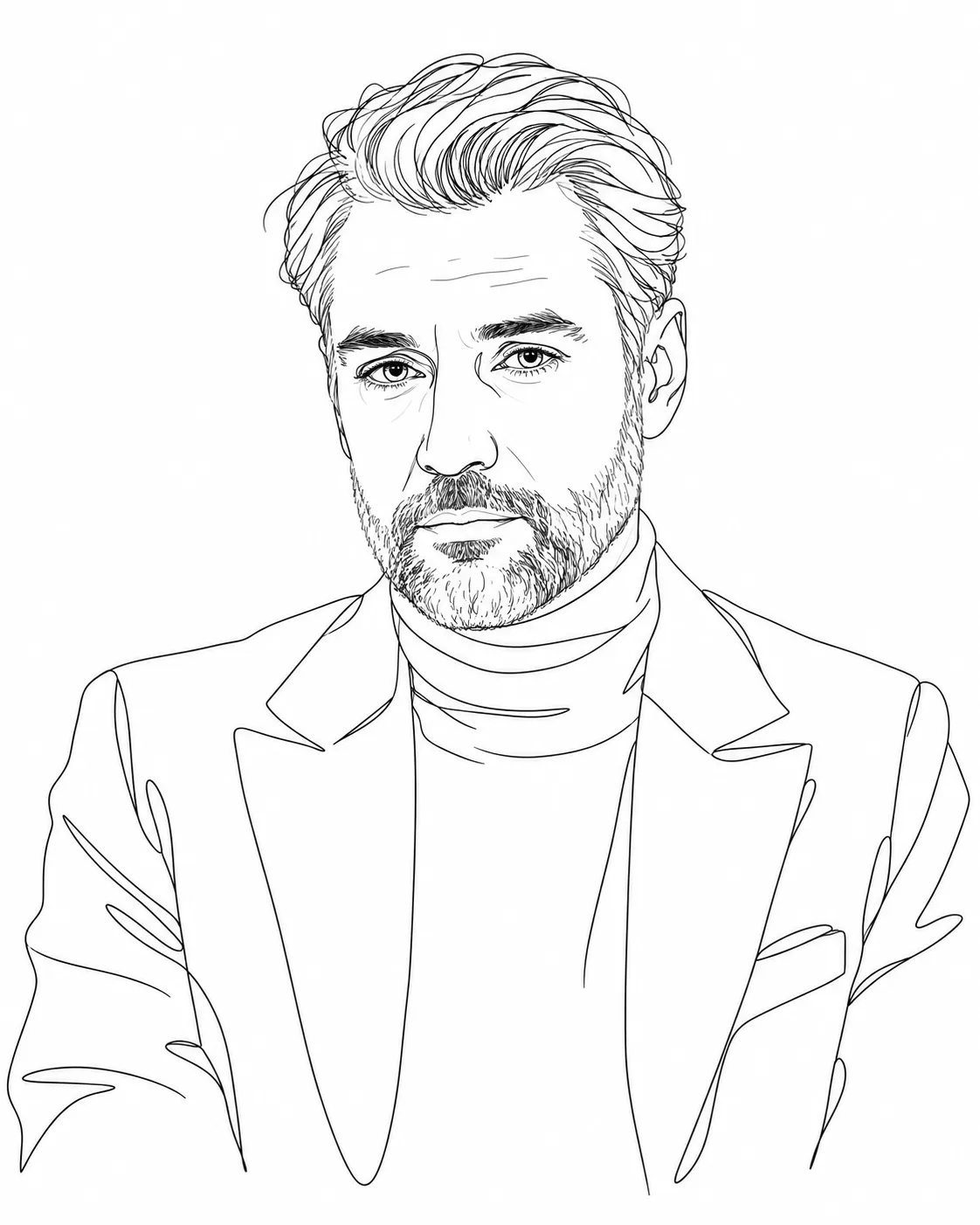 Line drawing of Jean-Paul