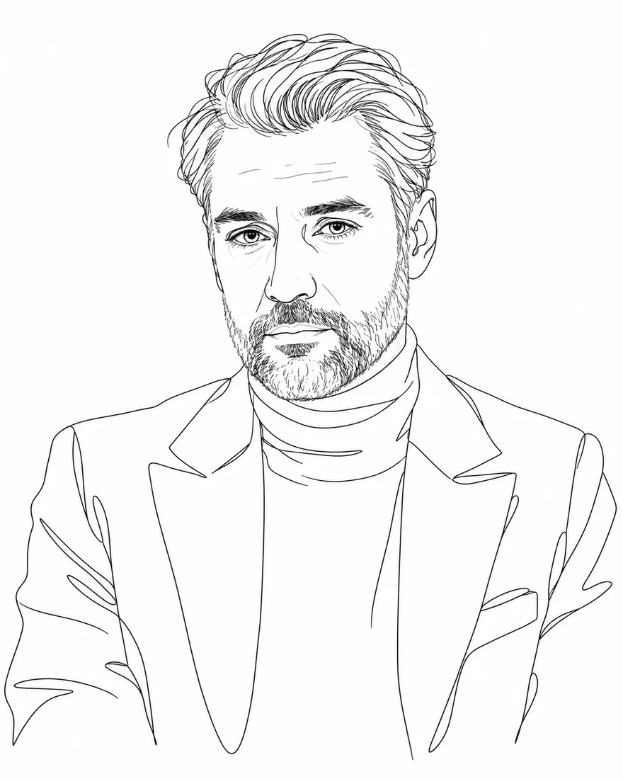Line drawing of Jean-Paul