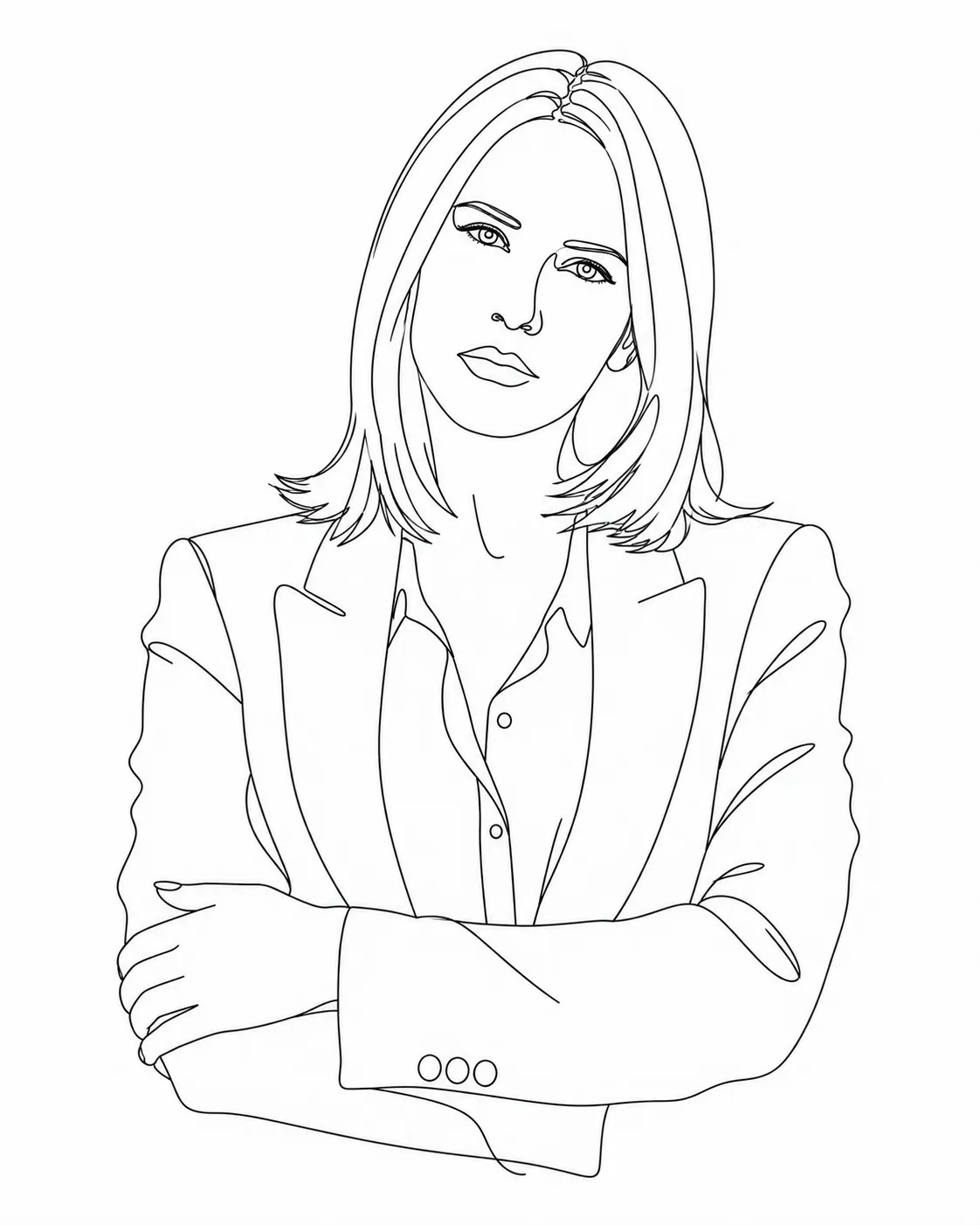 Line drawing of Louise