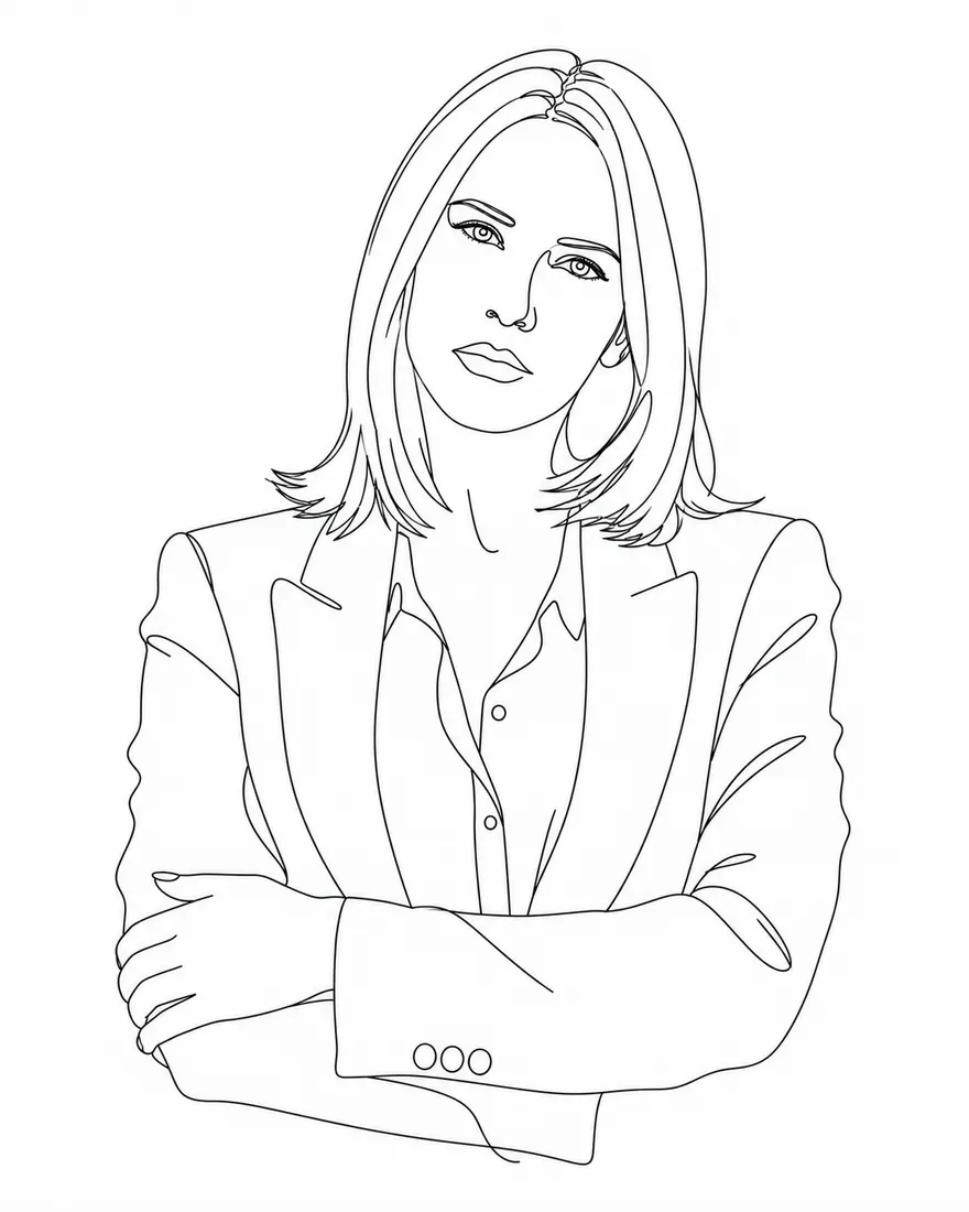 Line drawing of Louise